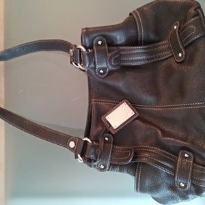 Tignanello dark brown leather purse